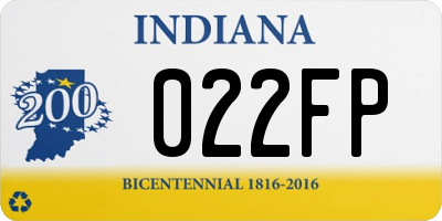 IN license plate 022FP