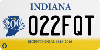 IN license plate 022FQT