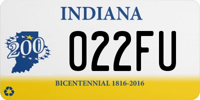 IN license plate 022FU