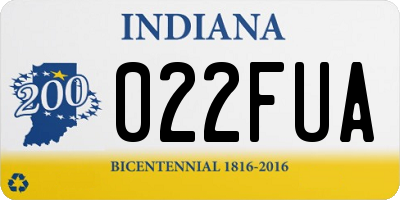 IN license plate 022FUA