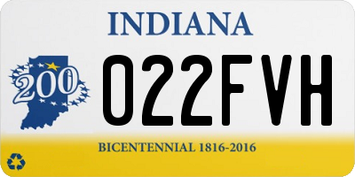 IN license plate 022FVH