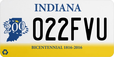 IN license plate 022FVU
