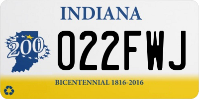 IN license plate 022FWJ