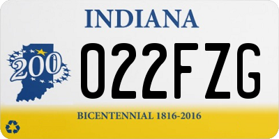 IN license plate 022FZG