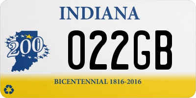 IN license plate 022GB