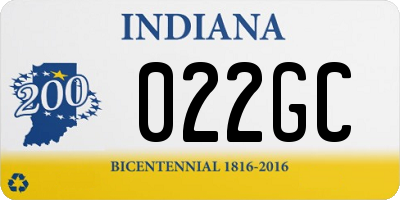 IN license plate 022GC