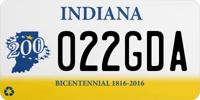 IN license plate 022GDA