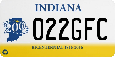 IN license plate 022GFC