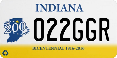 IN license plate 022GGR