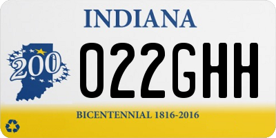 IN license plate 022GHH