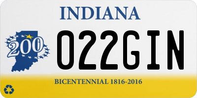 IN license plate 022GIN