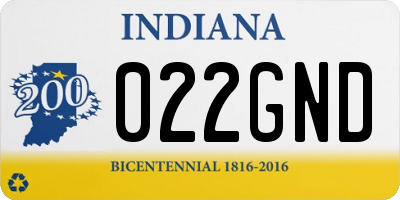 IN license plate 022GND