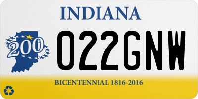 IN license plate 022GNW