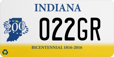 IN license plate 022GR