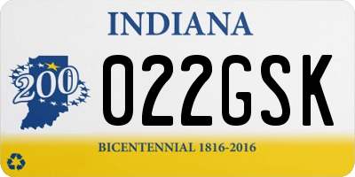IN license plate 022GSK