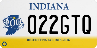 IN license plate 022GTQ