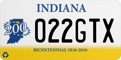 IN license plate 022GTX
