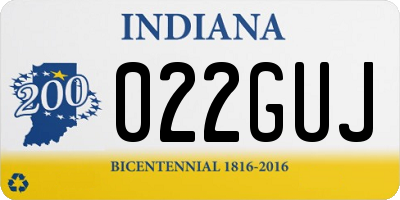 IN license plate 022GUJ