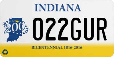 IN license plate 022GUR