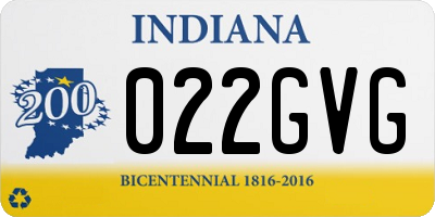 IN license plate 022GVG
