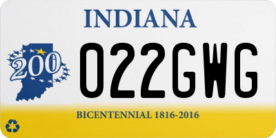 IN license plate 022GWG