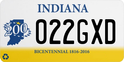 IN license plate 022GXD