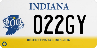 IN license plate 022GY