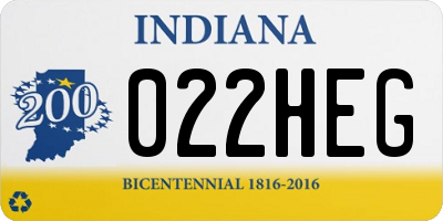 IN license plate 022HEG