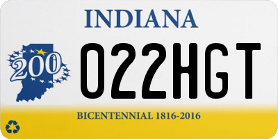 IN license plate 022HGT