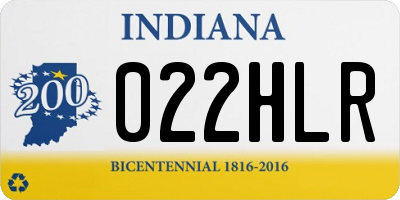 IN license plate 022HLR