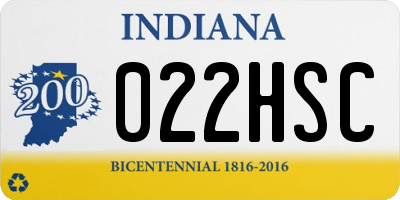 IN license plate 022HSC