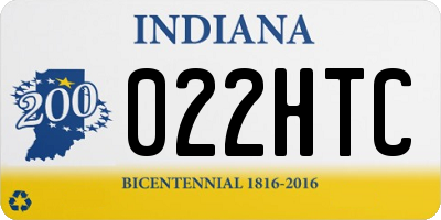 IN license plate 022HTC