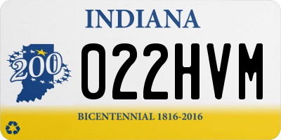 IN license plate 022HVM