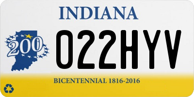IN license plate 022HYV