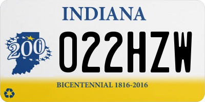 IN license plate 022HZW