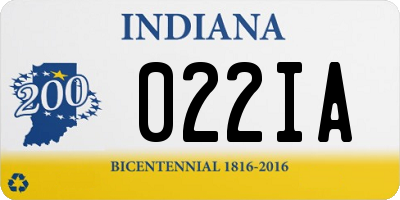 IN license plate 022IA