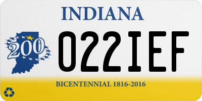 IN license plate 022IEF