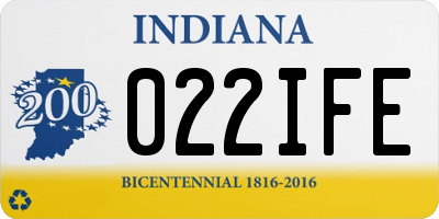 IN license plate 022IFE