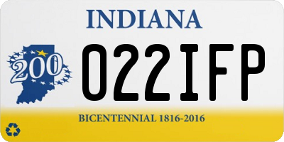 IN license plate 022IFP