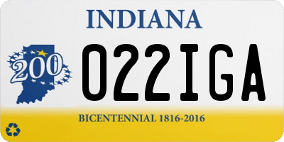 IN license plate 022IGA