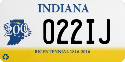 IN license plate 022IJ