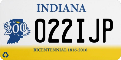 IN license plate 022IJP