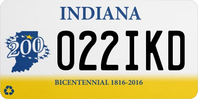 IN license plate 022IKD