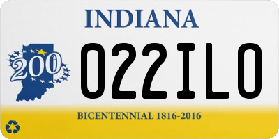 IN license plate 022ILO