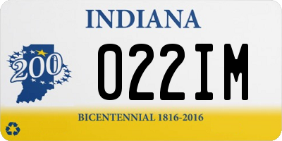 IN license plate 022IM