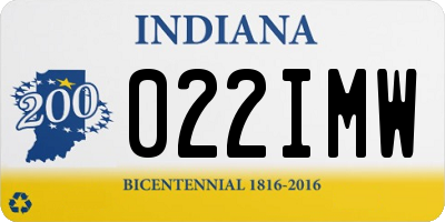 IN license plate 022IMW