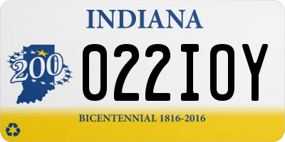 IN license plate 022IOY