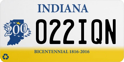 IN license plate 022IQN