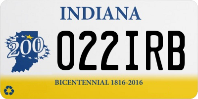 IN license plate 022IRB