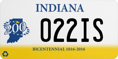 IN license plate 022IS